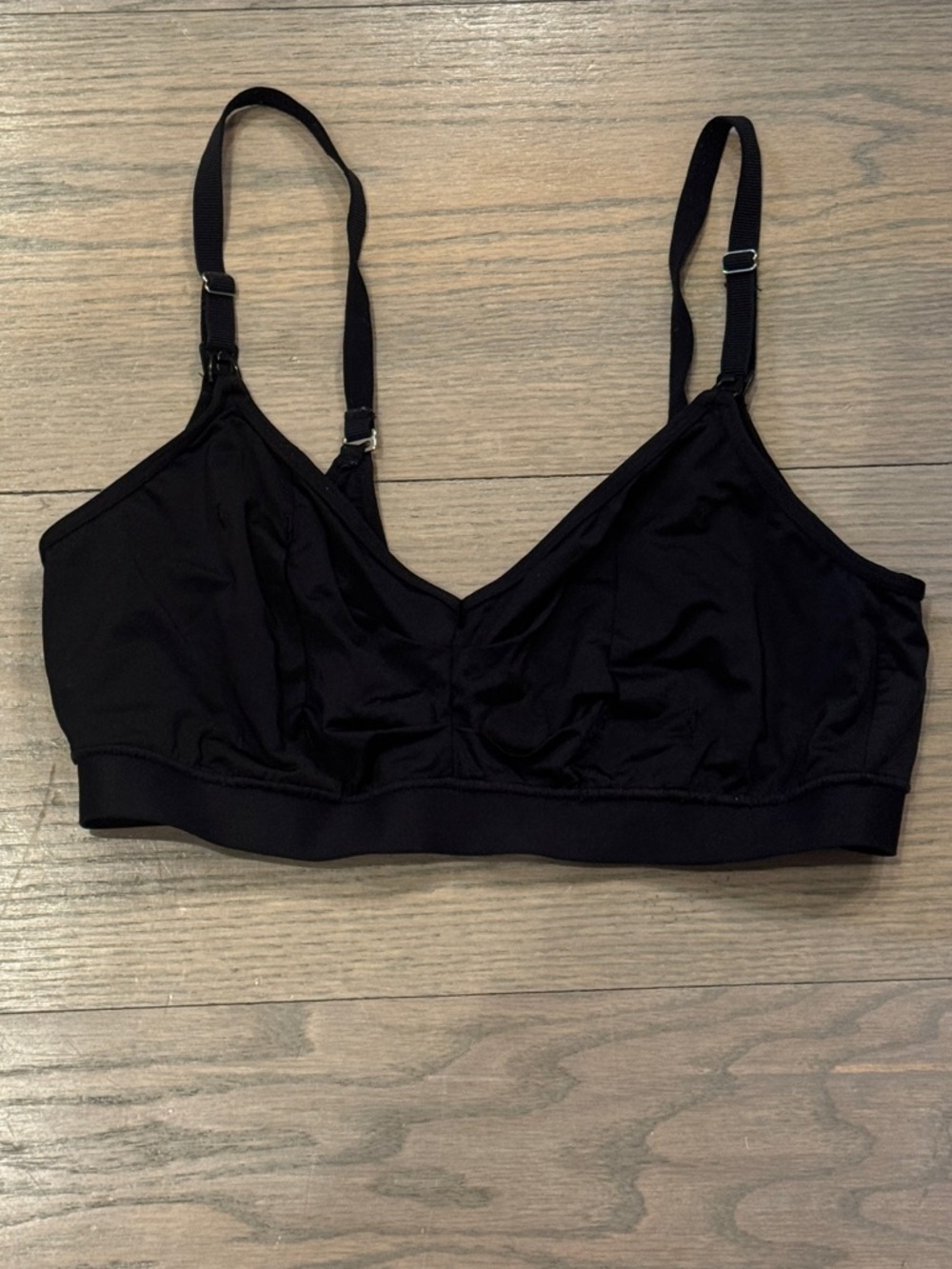 Maternity Nursing and Pumping Wireless Bra in Black